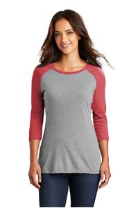 Picture of DM136L DISTRICT ® WOMEN’S PERFECT TRI ® 3/4-SLEEVE RAGLAN