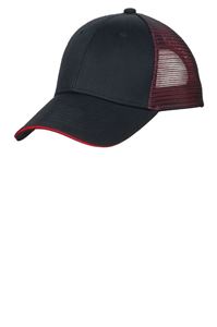 Picture of C818 BLACK/RED DOUBLE MESH SNAPBACK CAP